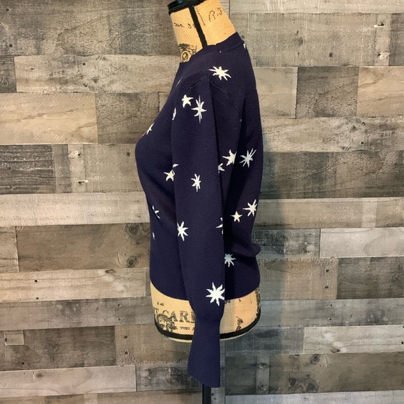 Free Assembly Navy Blue Star Sweater - Picture 4 of 16